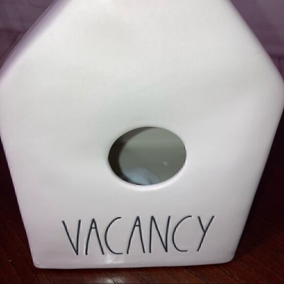 RAE DUNN COLLECTIBLE ceramic birdhouse “Vacancy” - Picture 3 of 6